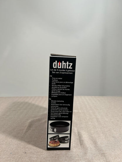 Duhtz Set de Moules à Charnière pour Pâtisserie – 3 Pièces