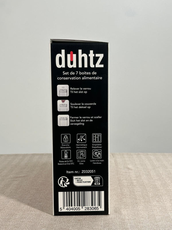 Duhtz Boîtes de Conservation Hermétiques – Set avec Couvercle Étanche