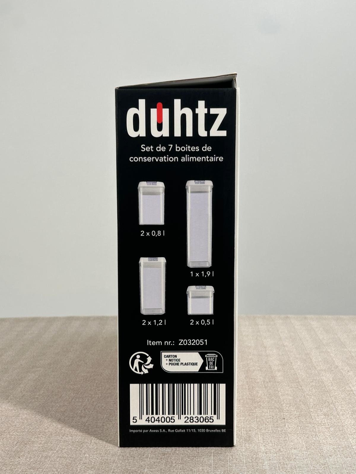 Duhtz Boîtes de Conservation Hermétiques – Set avec Couvercle Étanche