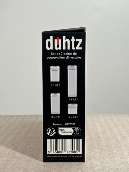 Duhtz Boîtes de Conservation Hermétiques – Set avec Couvercle Étanche