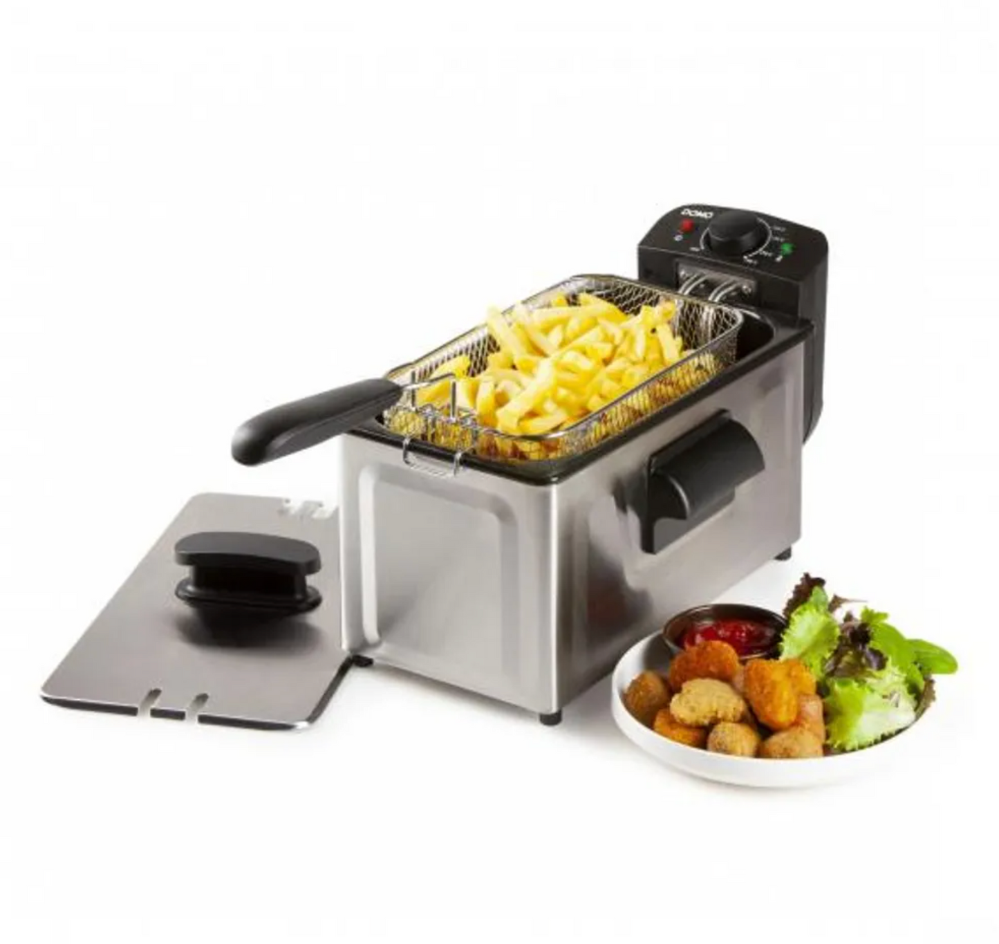 Domo DO535FR- Friteuse - 3L - 2200W - Zone Froide - Inox